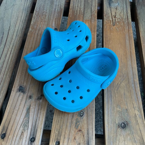 Kids Croc Classic Clog Blue Baby Toddler Slip On Shoe Size 7 C - Picture 1 of 15
